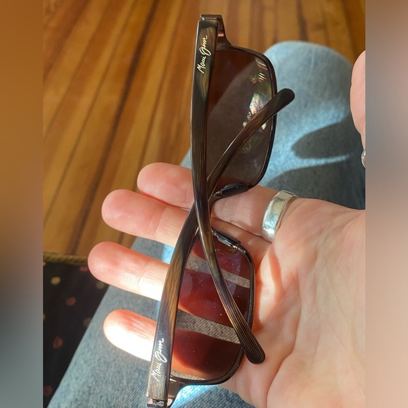 Maui Jim Shoreline Rectangular Brown Sunglasses MJ 114 25 rare vintage main image 7